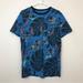 Disney Shirts | Disney Lilo & Stitch Blue Graphic Tee T-Shirt Crewneck Sz Medium Stitch Pattern | Color: Black/Blue | Size: M