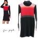 Free People Dresses | Free People Winter Break Turtleneck Sweater Dress Women's S/P Multicolor | Color: Black/Red | Size: S