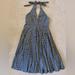 J. Crew Dresses | J. Crew Navy Polka-Dot Halter Midi Dress, Size 4. | Color: Blue/White | Size: 4