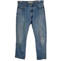 Levi's Jeans | Levi’s 505 Distressed Regular Fit Straight Leg Cotton Jeans Men’s Sz 36x32 | Color: Blue | Size: 36x32