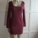 Madewell Dresses | Madewell Long Sleeve Square Neckline Mini Dress Size M | Color: Red | Size: M