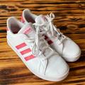 Adidas Shoes | Adidas White/Pink Shoes Sz 5 Fits Like 7 | Color: Pink/White | Size: 5 Fits Like A 7