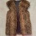 Zara Jackets & Coats | Faux Fur Brown Vest | Color: Brown/Tan | Size: S