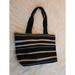 Kate Spade Bags | Kate Spade Shoulder Bag Tote Bag Black White Brown Stripes | Color: Black/White | Size: Os