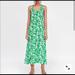 Zara Dresses | Bloggers Favorite! Zara Green White Floral Tie Back Dress Size Medium M Flowers | Color: Green/White | Size: M