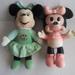 Disney Toys | Disney Baby Minnie Mouse Lot Of 2 - Plush And Rubber Vintage Doll Toys | Color: Green/Pink | Size: Plush Toy 13" And Rubber Toy 12"