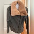 Anthropologie Jackets & Coats | Anthropologie Jacket With Removable Fake Fur | Color: Gray | Size: S