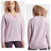 Athleta Sweaters | Athleta Sweater Hanover V-Neck Lavender Purple Merino Wool Blend Size Small | Color: Purple | Size: S