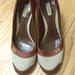 Burberry Shoes | Burberry Brown Leather And Canvass Heels. | Color: Brown/Tan | Size: 6.5