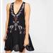 Free People Dresses | Intimately Fp Free People Black Floral Embroidered Adelaide Dress / Tunic | Color: Black/Blue | Size: M