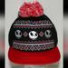 Disney Accessories | Jack Skeleton Nightmare Before Christmas Sweater Pom-Pom Hat Cap New Osfm | Color: Black/Red | Size: Os