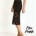 Free People Skirts | Free People Black Lace Pencil Skirt | Color: Black | Size: Extra Small / Small