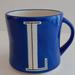 Anthropologie Dining | Anthropologie Monogram Alpha Initial L Royal Blue Hand Painted 12 Oz Mug | Color: Green/White | Size: 12 Fl Oz