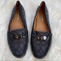 Coach Shoes | Coach Olive Signature Jacquard Loafers Size 9.5 | Color: Black/Gray | Size: 9.5