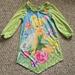 Disney Pajamas | Disney Fairies Tinkerbell Silky Nightgown Girls Size 4 | Color: Green | Size: 4g