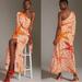 Anthropologie Dresses | Farm Rio X Anthropologie One-Shoulder Starfish Maxi Dress | Color: Orange/Pink | Size: M