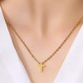 Anthropologie Jewelry | Gold Cross Necklace | Color: Gold | Size: Os