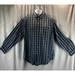 Levi's Shirts | Levi’s Shirt Mens Size L Button Up Plaid Blue Short Sleeve 100% Cotton Shirt | Color: Blue | Size: L