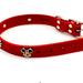 Disney Dog | Never Used, Nwot , Mickey Mouse Dog Collar, Red Faux Leather W/Mickey | Color: Red | Size: 16 1/2inches