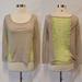 American Eagle Outfitters Tops | American Eagle Outfitters Cream & Neon Lace Mixed Media Basic Top | Color: Cream/Yellow | Size: Xs