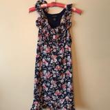 Ralph Lauren Dresses | Big Girls Dress-Ralph Lauren Navy Floral Sleeveless Dress-14 | Color: Blue/Pink | Size: 14g
