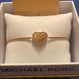 Michael Kors Jewelry | Authentic Michael Kors Adjustable Rose Gold Bracelet | Color: Gold/Pink | Size: Adjustable Chain Bracelet