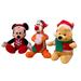 Disney Toys | Disney Bean Bag Christmas Plush 8” Bundle Mickey Mouse, Tigger, Winnie The Pooh | Color: Red/White | Size: 8”
