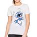 Disney Tops | Disney Lilo & Stitch Watercolor Stitch T-Shirt - Womens M, Xxl White Tee Tops | Color: Blue/White | Size: Various