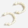 J. Crew Jewelry | J Crew Mixed Ball Pearl Hoop Earrings, Nwt | Color: Gold/Tan | Size: Os