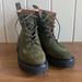 Madewell Shoes | Madewell Rayna Lug Sole Lace Up Army Green Suede Boots Size 7 Worn Once | Color: Green | Size: 7