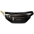 Michael Kors Bags | Michael Michael Kors Mott Medium Leather Waistpack | Color: Black/Gold | Size: Os