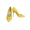 Michael Kors Shoes | Michael Kors Collection Womens Classic Pump Yellow Leather Slip On Mid 8 New | Color: Yellow | Size: 8