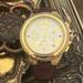 Michael Kors Accessories | Michael Kors Camille Brown Leather Watch New Battery Ready To Wear | Color: Brown/Gold | Size: Os