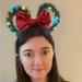 Disney Accessories | Disney Mickey Holiday Christmas Ears Headband Minnie Mouse Light Up Ears | Color: Black/Red | Size: Os
