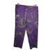 Under Armour Bottoms | Girls Under Armour Leggings 14-16 Snakeskin Print Capri Purple Yellow Green Ylg | Color: Purple | Size: 14g