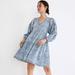 Madewell Dresses | Madewell Long Sleeve Mini Dress | Size Medium | Color: Blue/White | Size: M