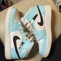 Nike Shoes | Air Jordan Retro 1 Mid Casual Shoes Blue And Black | Color: Blue/White | Size: 8