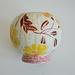Anthropologie Accents | Anthropologie Zahara Maroon Orange Yellow Pink Floral Sphere Round Ceramic Vase | Color: Orange/Yellow | Size: Os