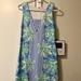 Lilly Pulitzer Dresses | Lilly Pulitzer Shift Dress With Palms And Cut Out | Color: Blue/Green | Size: Xs