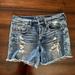 American Eagle Outfitters Shorts | American Eagle Stretch Tomgirl Jean Shorts 4 Top Jeans Pants | Color: Blue/Cream | Size: 4