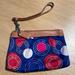 Coach Bags | Coach Satin & Leather Wristlet Like New | Color: Blue/Red | Size: Os