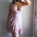 Free People Dresses | Free People All My Love Shine Wrap Slip Dress With Ruffle Detail. Size: Small. | Color: Pink | Size: S