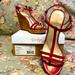 Jessica Simpson Shoes | Jessica Simpson Size 8 1/2 Wedge Sandal, Red Patent Leather, Worn Twice | Color: Red | Size: 8.5