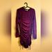 Michael Kors Dresses | Michael Kors Burgundy Ruched Bodycon Dress | Color: Gold/Tan | Size: M