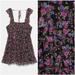 Zara Dresses | 2 For $49 Nwt Zara Floral Print Mini Dress | Color: Black | Size: S