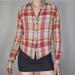 Anthropologie Tops | Anthropologie Holding Horses Plaid Gauze Button Down Size 6 | Color: Blue/Orange/Pink/Yellow | Size: 6