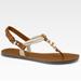 Gucci Shoes | Gucci Braided Rope T Strap Sandals | Color: Cream/Tan | Size: 41eu