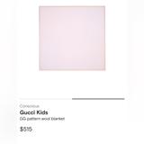 Gucci Other | Gucci 100% Wool Pink Blanket - 84cm X 84cm | Color: Pink | Size: Osbb