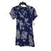 Free People Dresses | Free People Women's Mini Dress Summer Pockets Floral Print Hawaii Blue Sz. Small | Color: Blue/White | Size: S