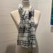 Burberry Accessories | Burberry Crinkle Plaid Scarf Nwt | Color: Black/White | Size: Os